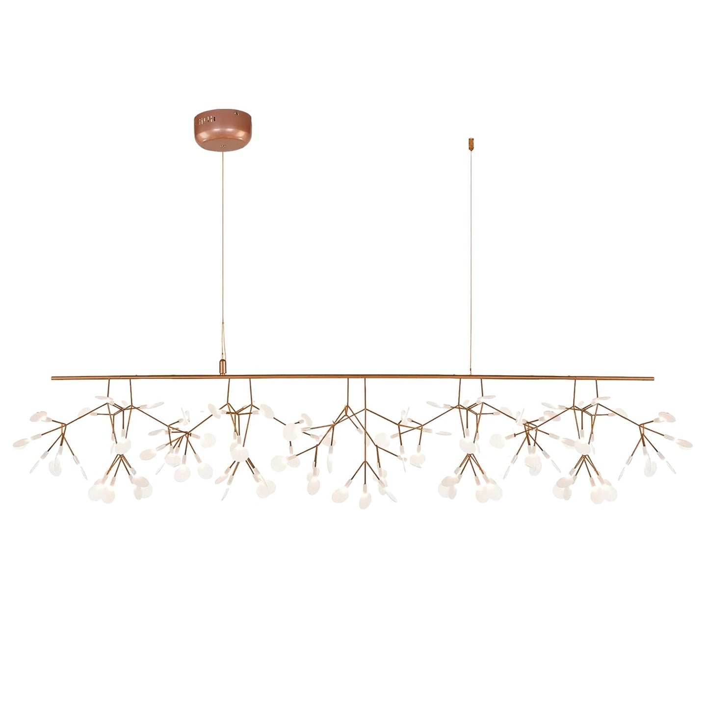 Rose Gold Firefly LED Chandelier 108heads Rose gold ? 59″ x W 19.7″ / Dia 150cm x W 50cm / Warm Light / Wall switch