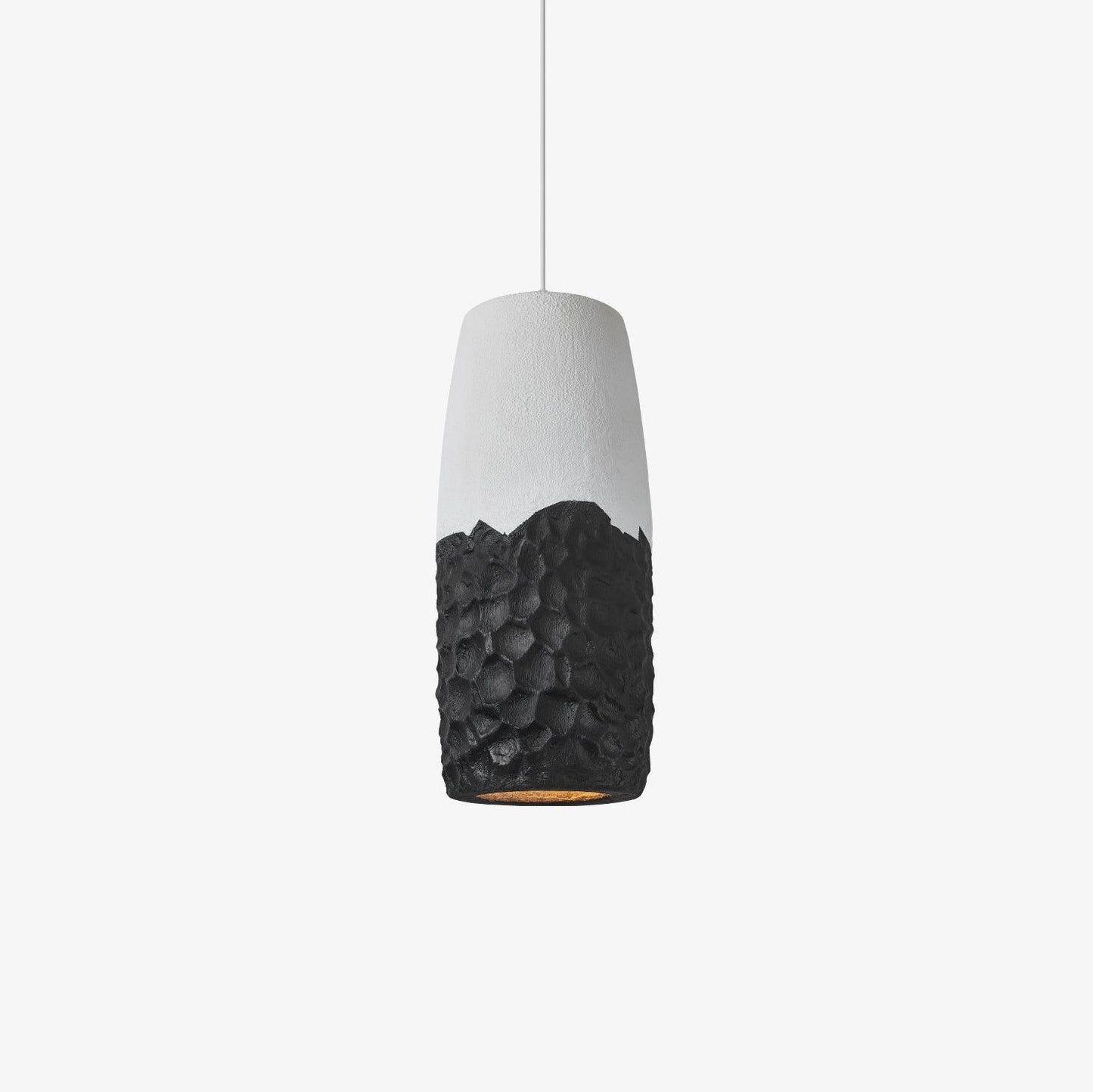 Acorn Pendant Lamp ? 7.9″ x H 19.7″ / Dia 20cm x H 50cm / White + Black Pendant light