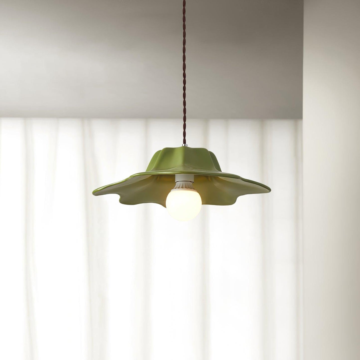 Alien Pendant Lamp Dia 16.5″ x H 3.9″/ Dia 42cm x H 10cm / Green Pendant light