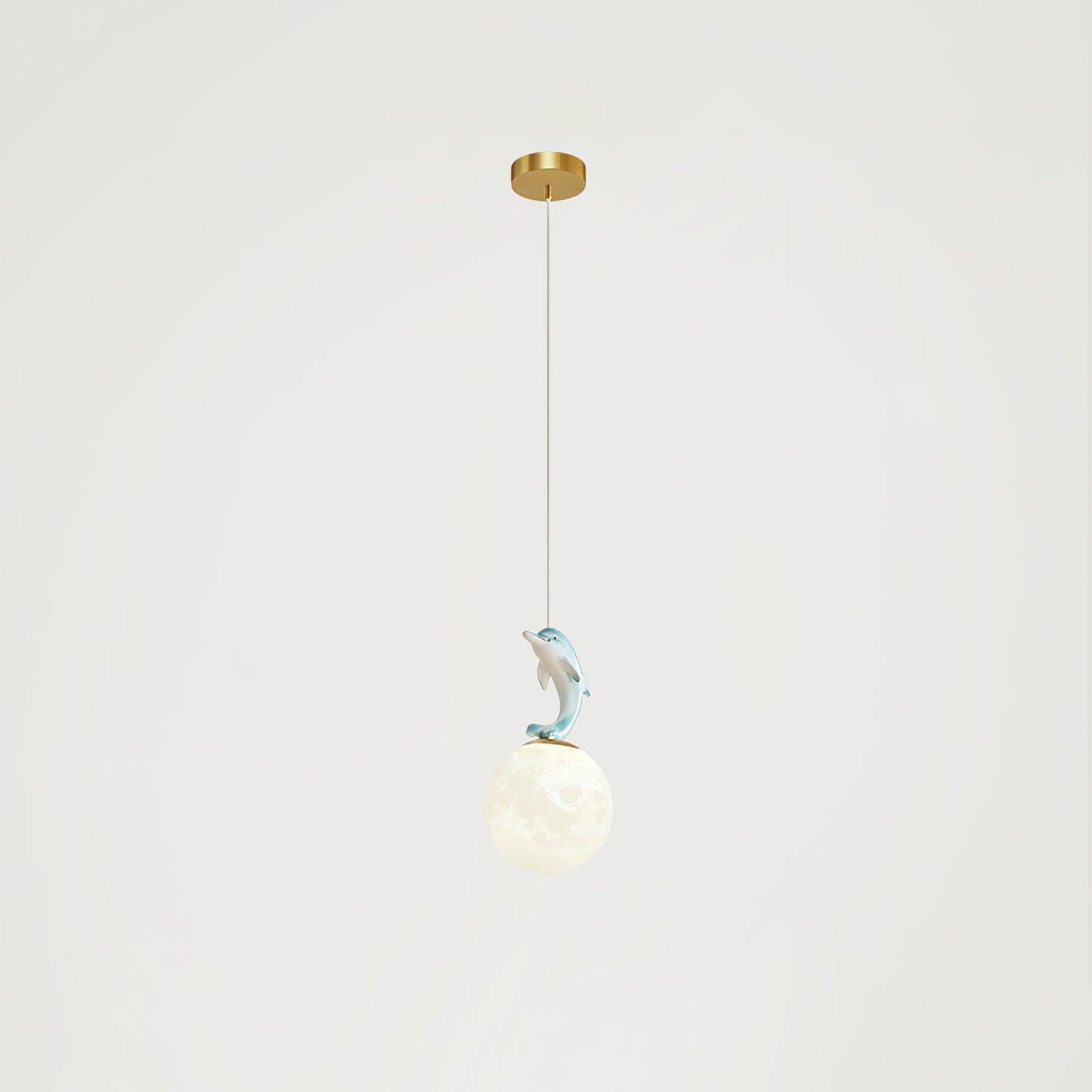 Animal And Moon Pendant Light Blue dolphin Dia 5.9″ x H 10.6″ / Dia 15cm x H 27cm / Gold Pendant light
