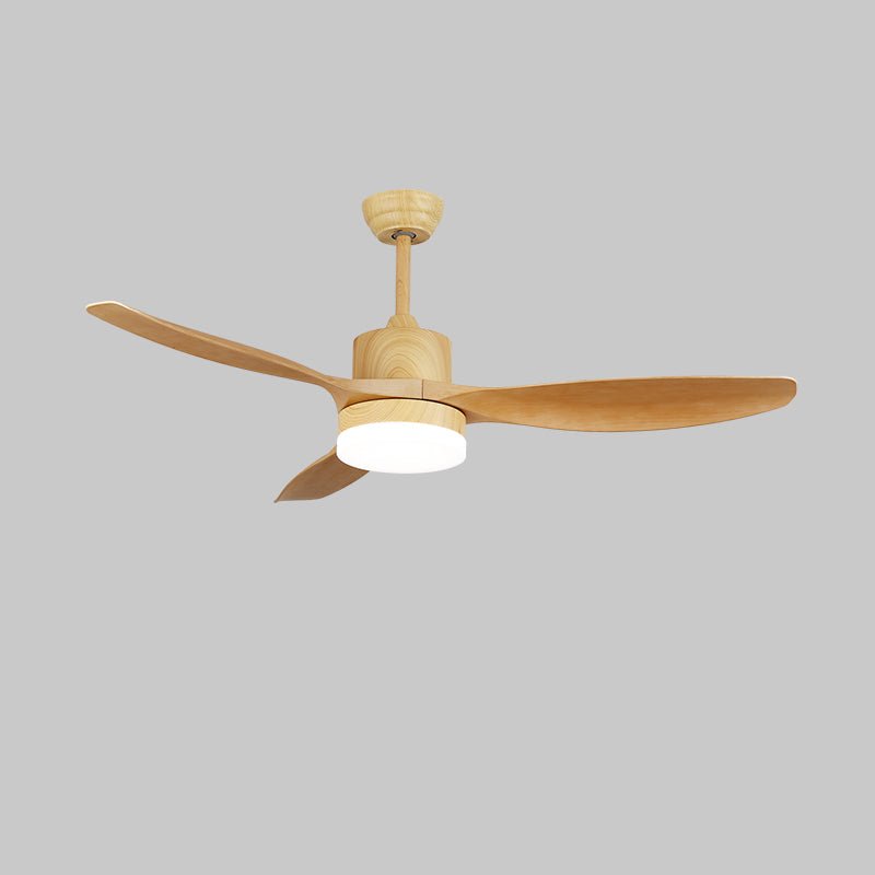 Keltis 42’’/52’’ Ceiling Fan Light Dia 52″ x H 11.8″ / Model F Nature Wood Grain / Three-Color Changing Light Ceiling fan
