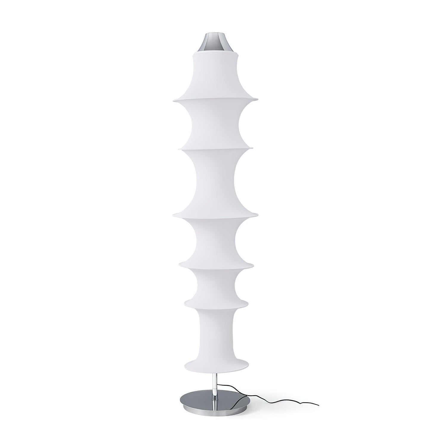 Auston Floor Lamp Dia 11.8″ x H 65″ / Dia 30cm x H 165cm / Chrome & White / US Plug Floor lamp