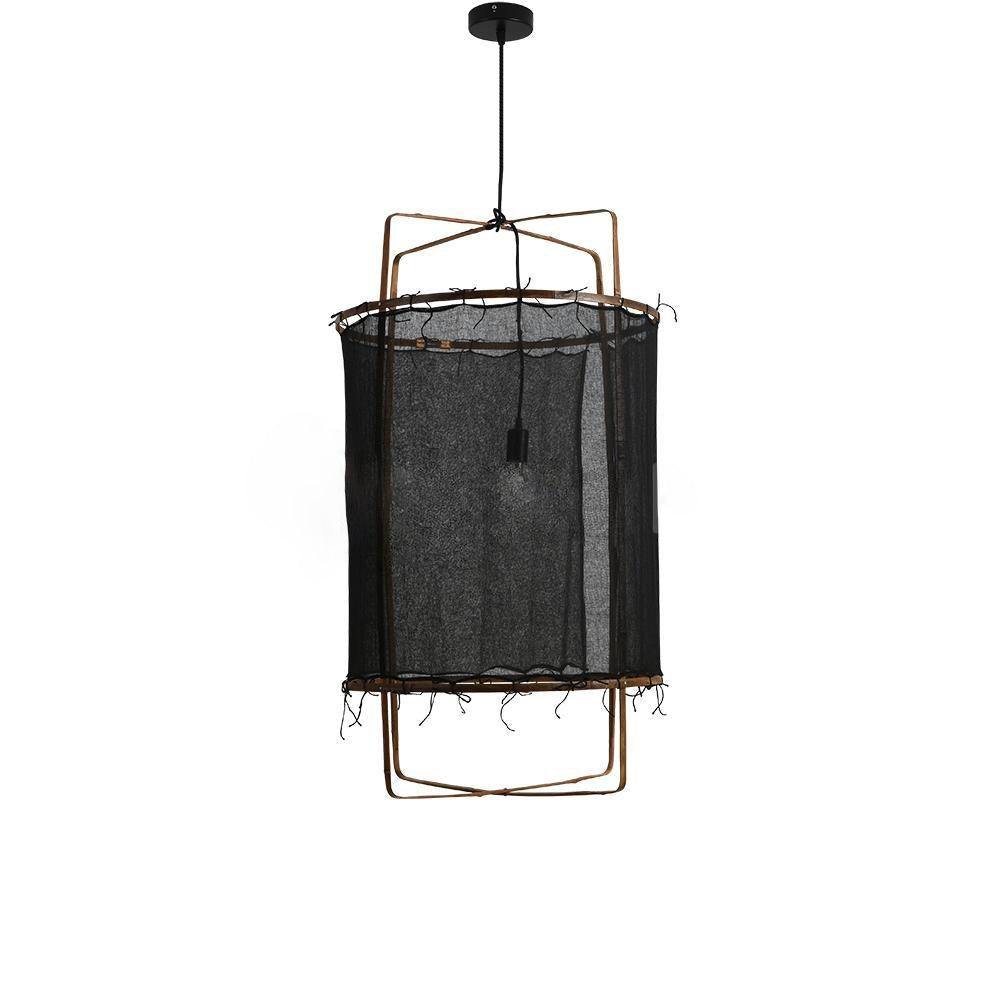 Ay illuminate Pendant Light ? 26.8″ x H 39.4″ / Dia 68cm x H 100cm / Black gauze Pendant light
