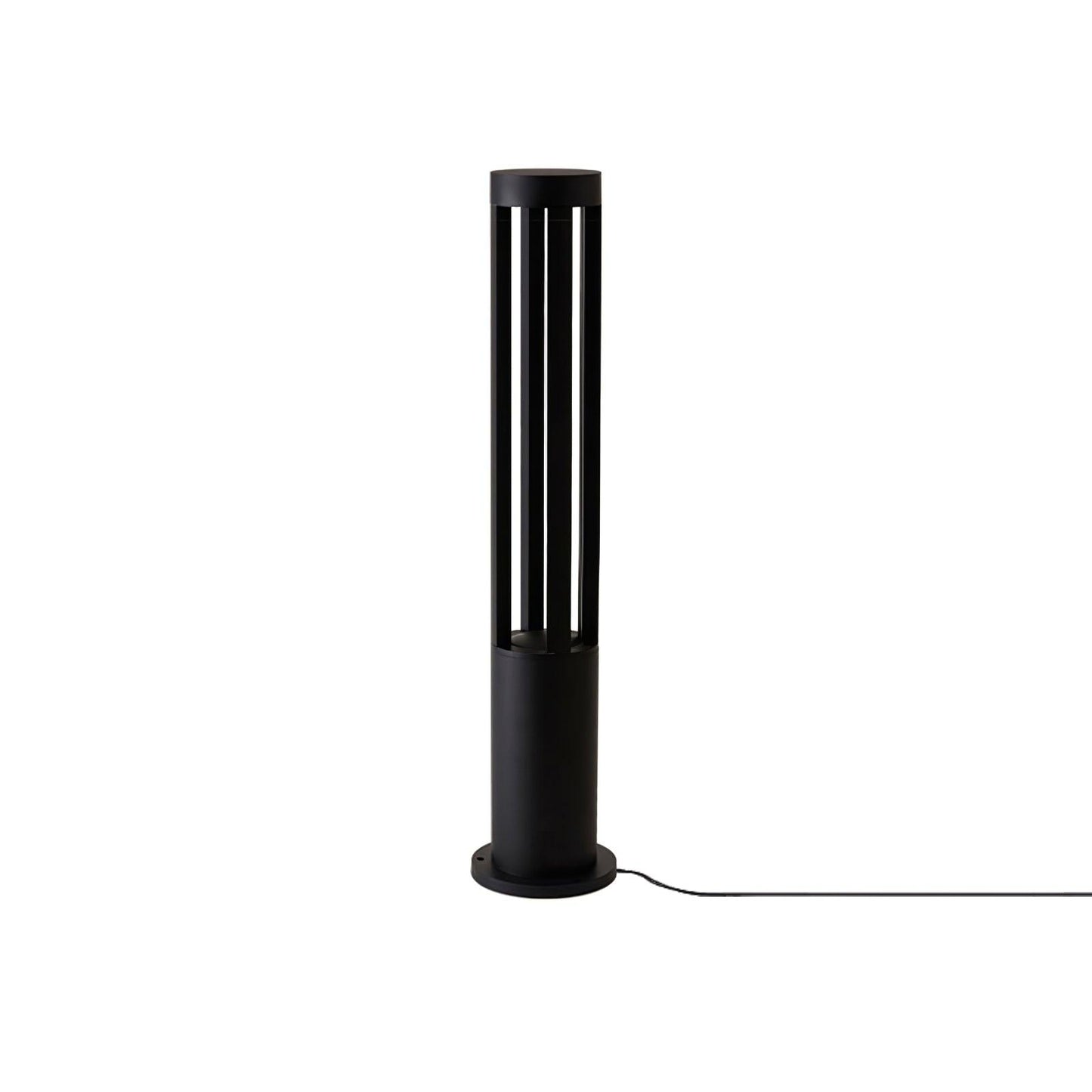 Black Cylindrical Garden Outdoor Light Dia 4.1″ x H 31.5″ / Dia 10.5cm x H 80cm / Black / Warm Light Floor lamp