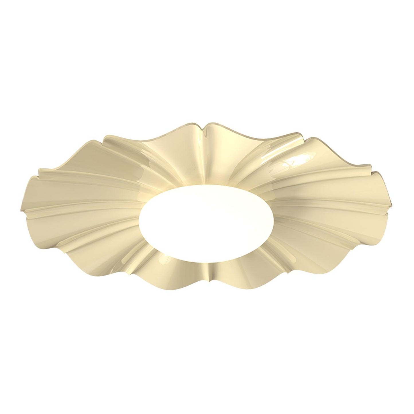 Blooming Flower Ceiling Lamp ? 19.7″ x H 3.9″ / Dia 50cm x H 10cm / Cream Color & White / Warm Light Ceiling lamp
