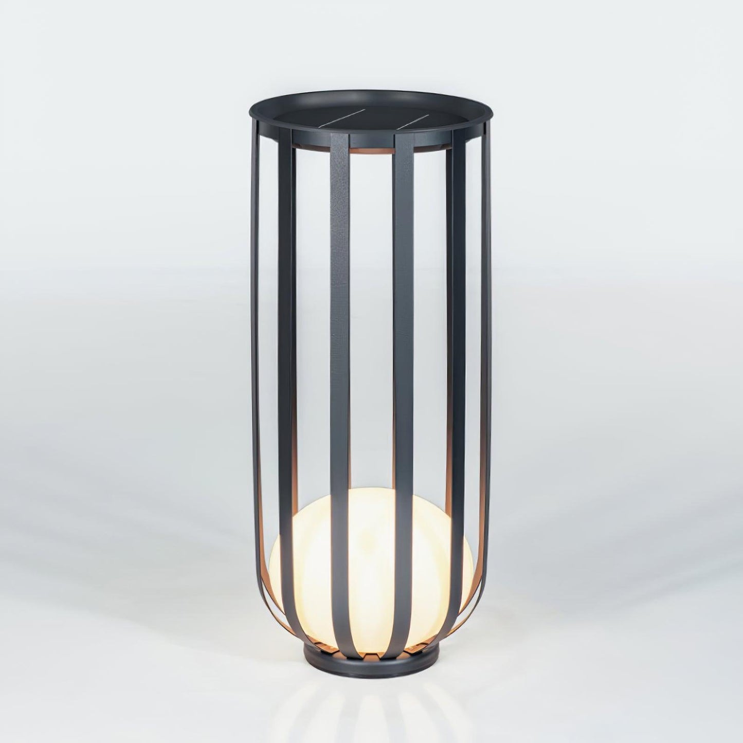 Bols Outdoor Garden Lamp ? 15.4″ x H 37.4″ / Dia 39cm x H 95cm / B: Solar-Powered Version / Warm Light Floor lamp