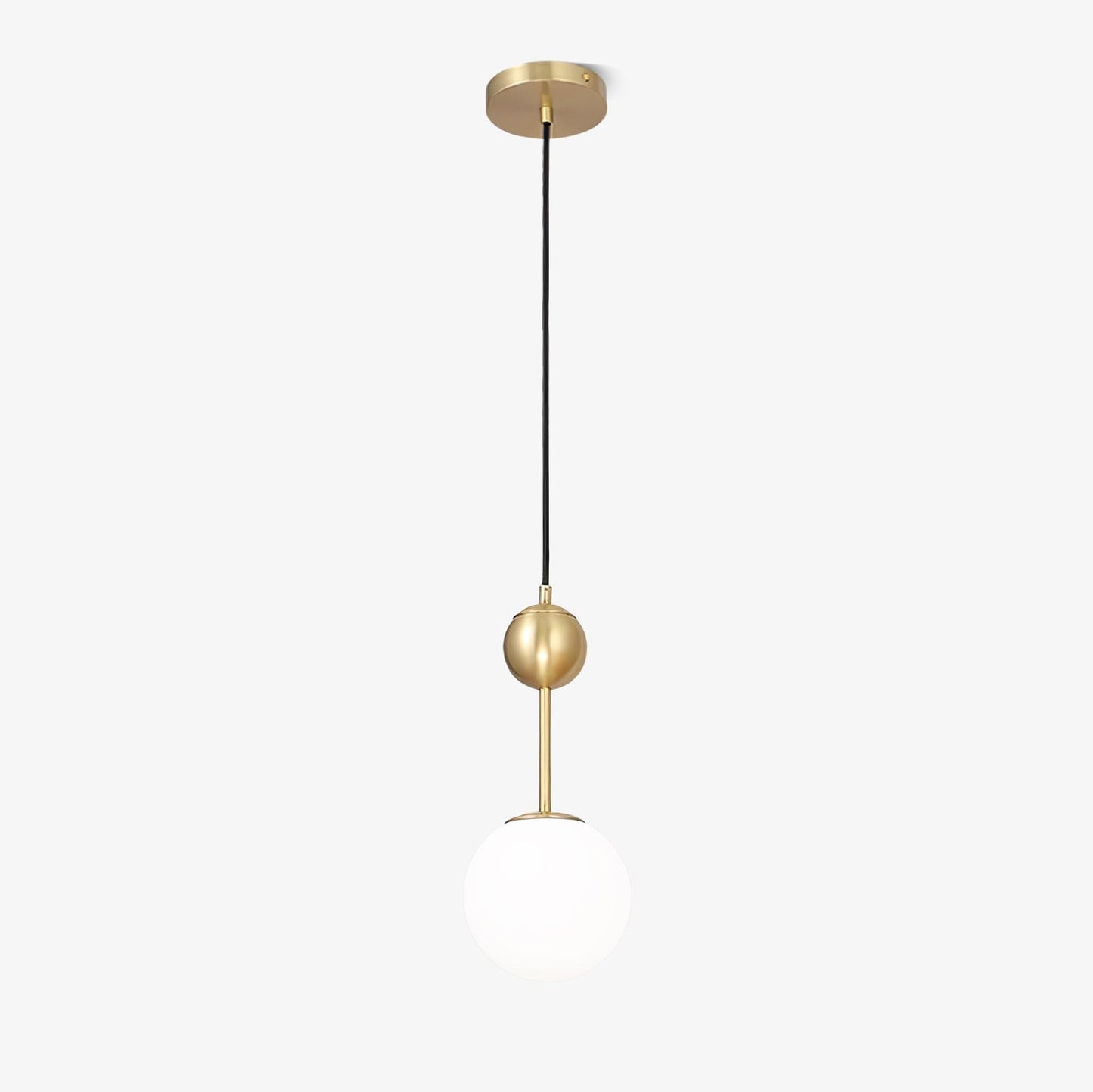 Born Pendant Light Dia 5.9″ x H 16.7″ / Dia 15cm x H 42.5cm / Polished brass + White Pendant light