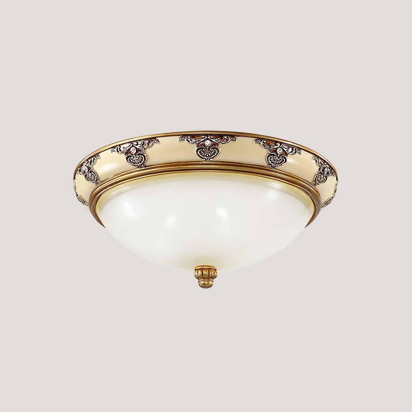 Brahm Flush Ceiling Light Dia 18.9″ x H 9.1″ / Dia 48cm x H 23cm / Beige / Warm White Ceiling lamp