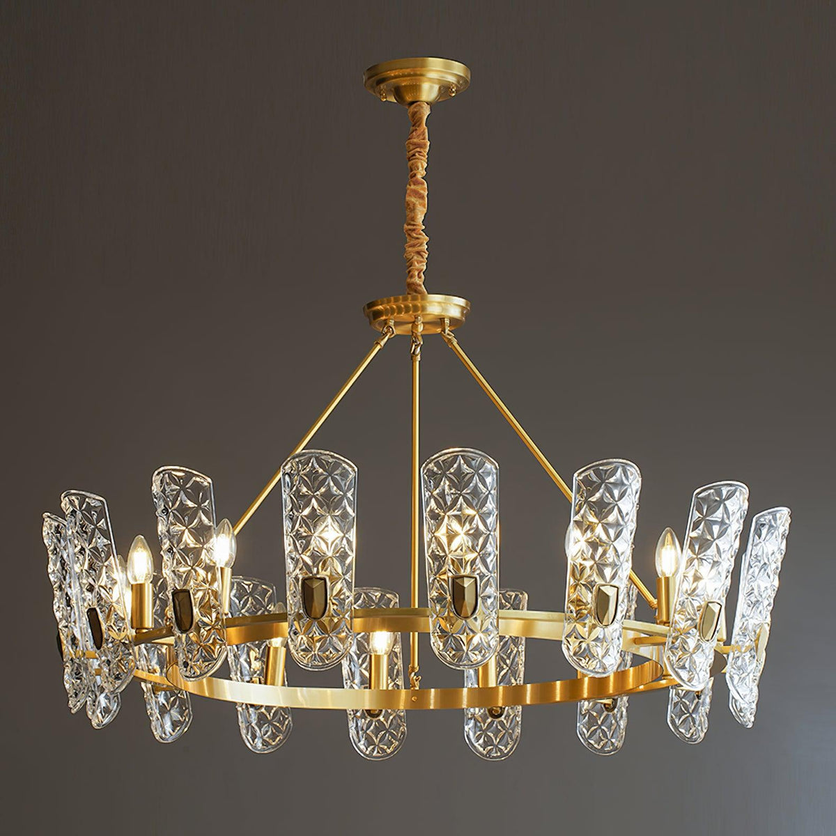 Brass Central Chandelier 16 heads / Brass Chandelier