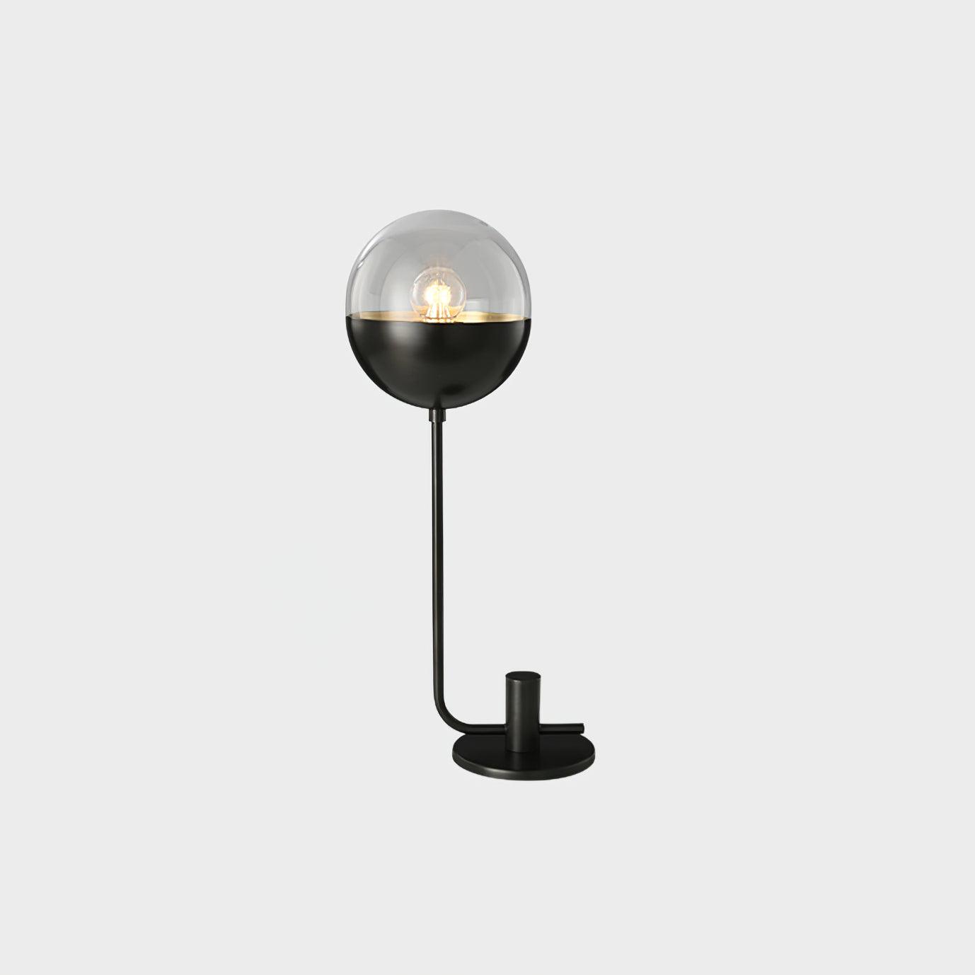 Brass Globular Table Lamp Dia 8.3″ x H 17.7″/ Dia 21cm x H 45cm / Black / US plug Table lamp