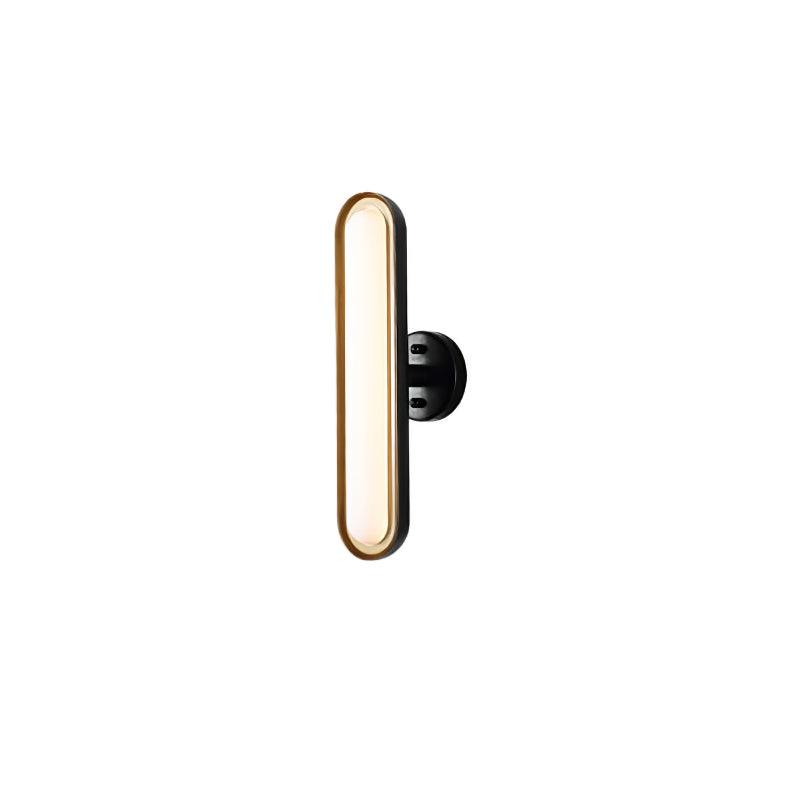 Capsule Wall Lamp Dia 5.1″ x H 18.1″ / Dia 13cm x H 46cm / Black & Frosted white / Warm White Wall lamp