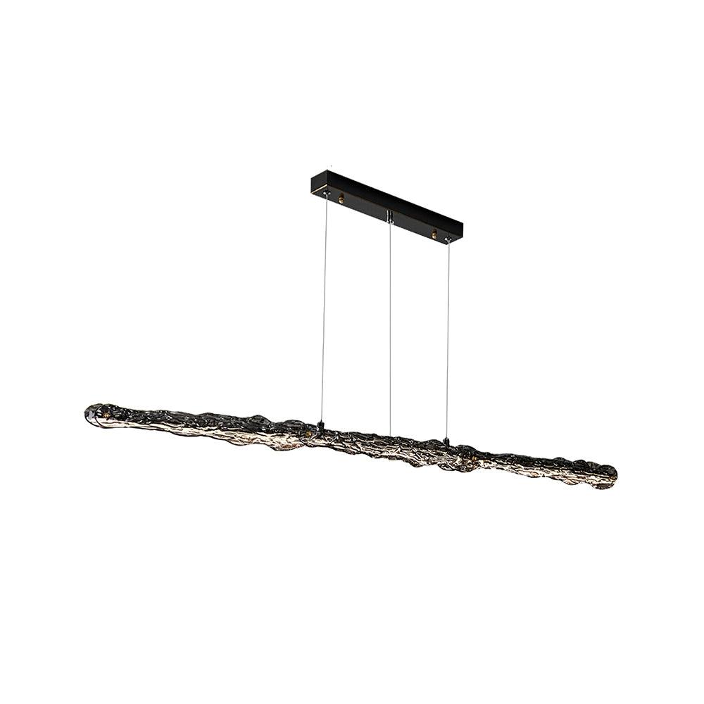 Capuccio LED Linear Pendant Lamp Model B Size: L 127cm x W 5cm x H 8cm / L 50″ x W 2″ x H 3.1″ / Black / Warm Light