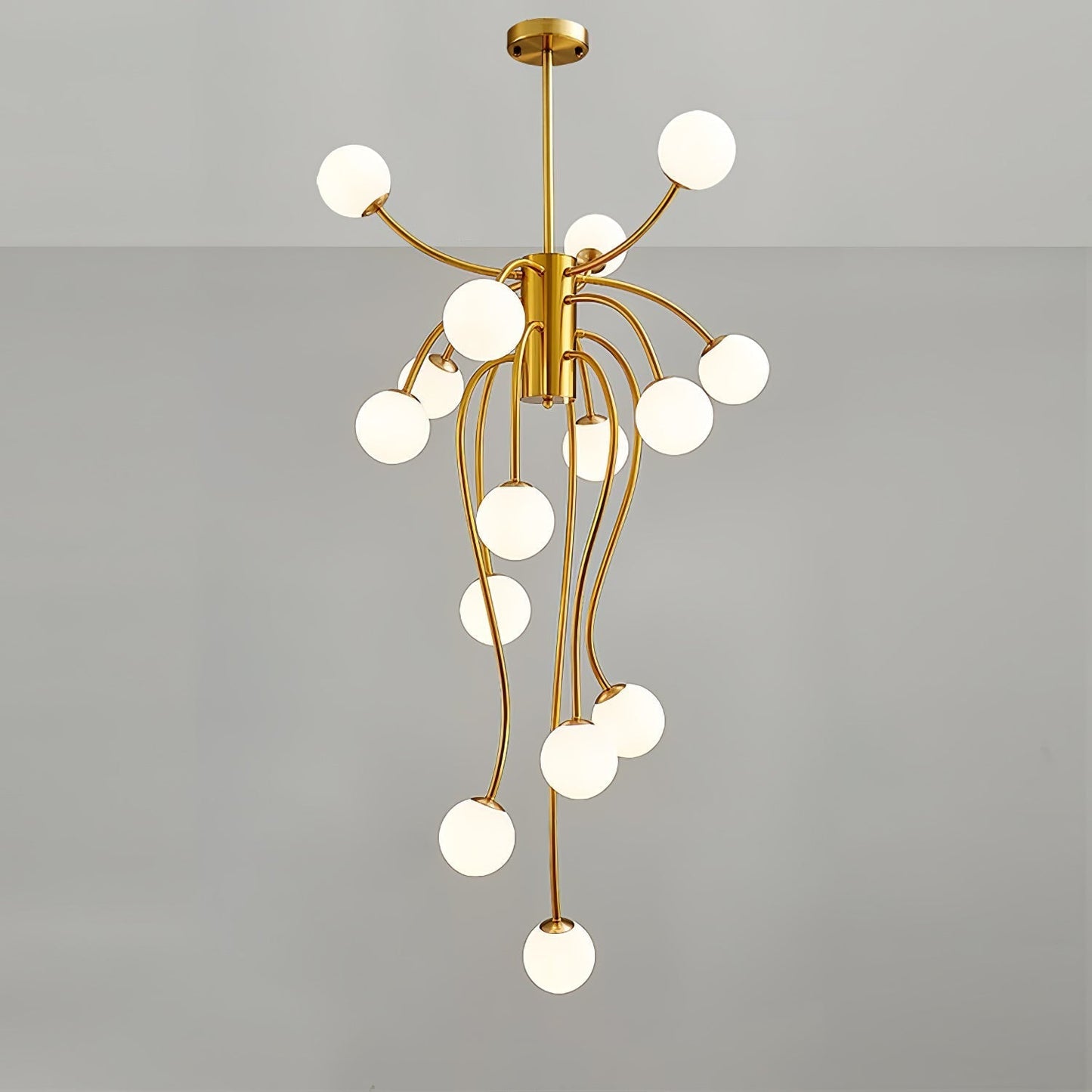 Caroline Chandelier Dia 27.6″ x H 47.2″ / Dia 70cm x H 120cm / Gold Chandelier