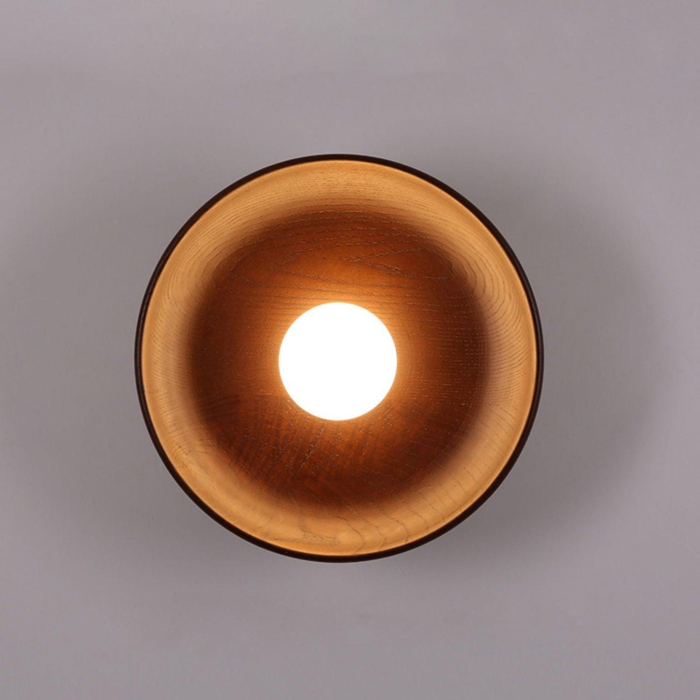 Centric Wall Lamp Dia 11″ x H 11″ / Dia 28cm x H 28cm / Walnut Wall lamp