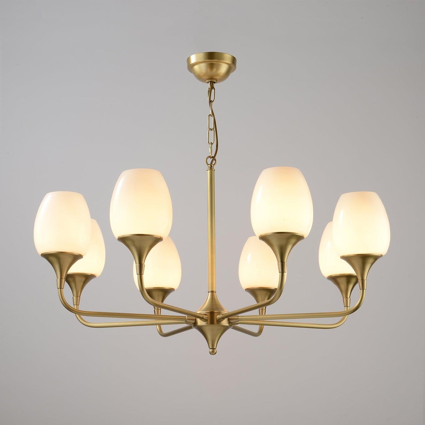 Charlie Chandelier 8 heads ? 34.6″ x H 21.7″ / Dia 88cm x H 55cm / Brass Chandelier