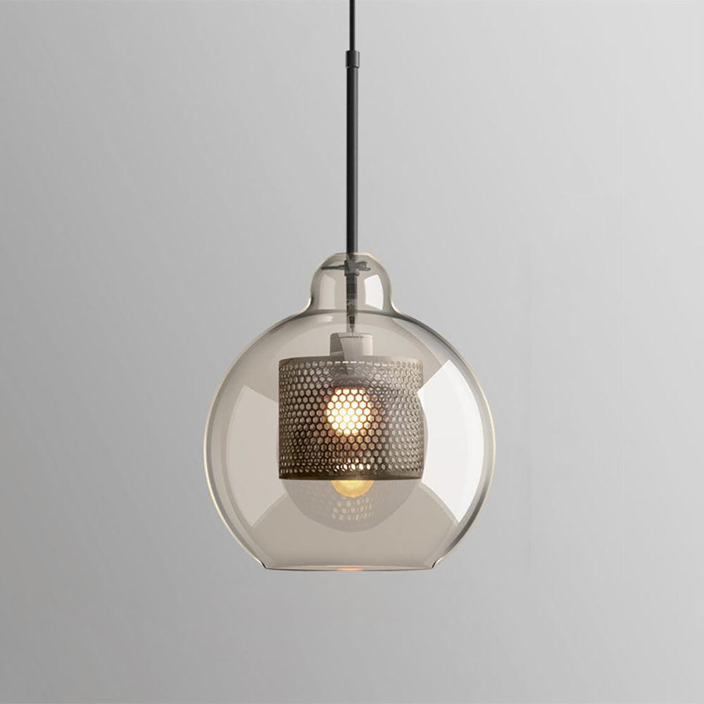 Chiswick Glass Pendant Light Pear ? 9.8″ x H 11″ / Dia 25cm x H 28cm / Black / Amber Pendant light