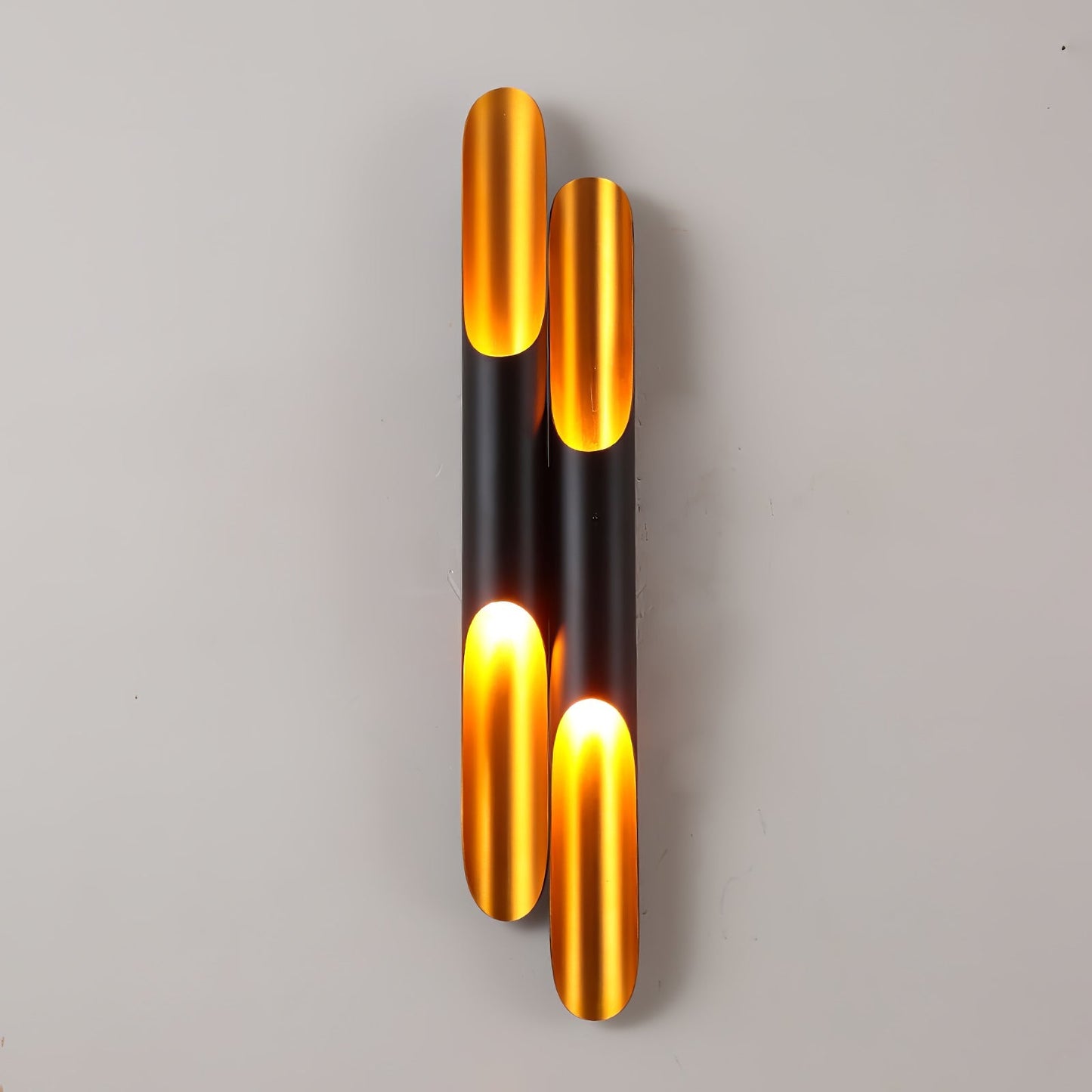 Coltrane Wall Lamp ? 6.3″ x H 44.1″ / Dia 16cm x H 112cm / Matt Black & Gold Wall lamp