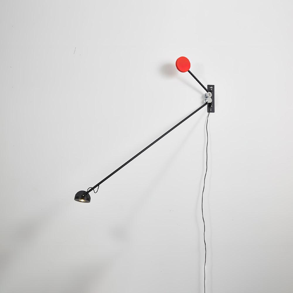 Precision Movement Wall Lamp W 48.8″ x H 7.9″ / W 124cm x H 20cm / Black & Red / AU Plug Wall lamp