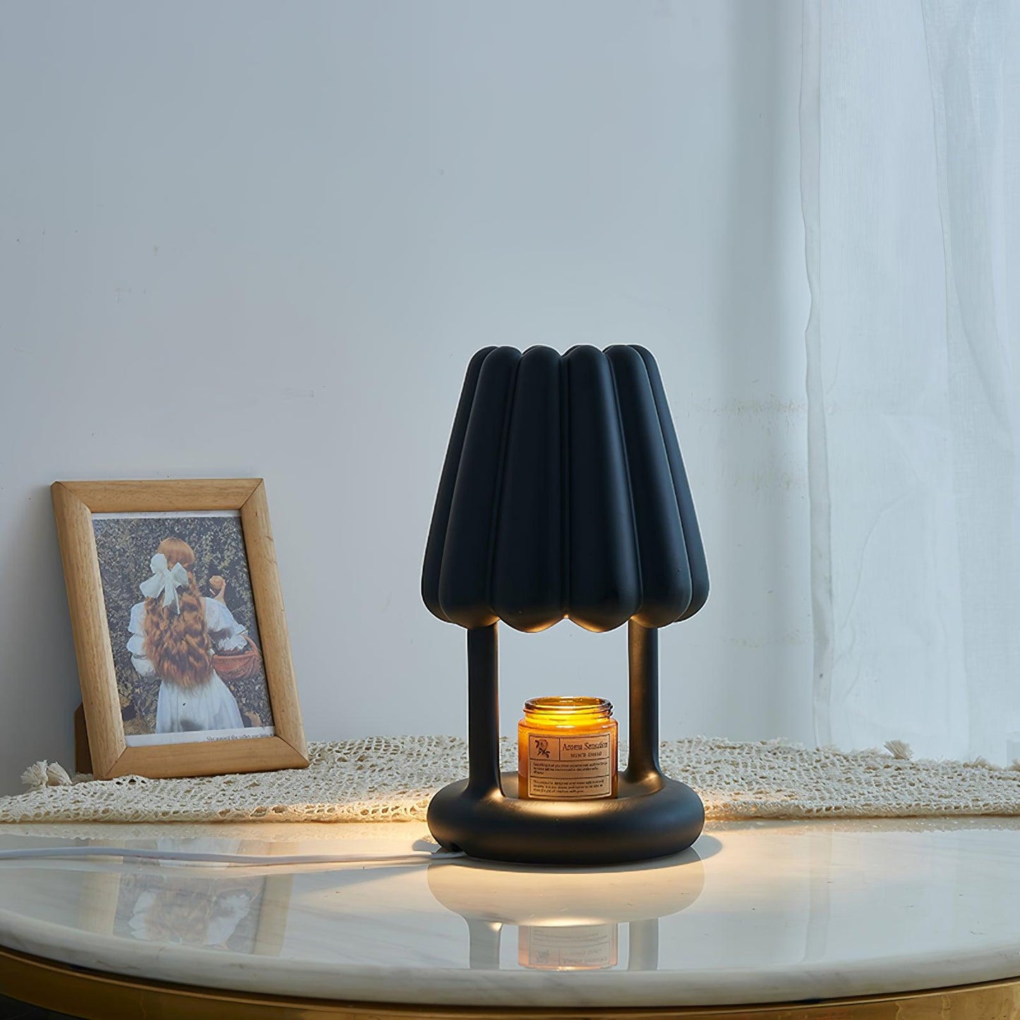 Coral Ice Cream Table Lamp Dia 6.3″ x H 12.2″ / Dia 16cm x H 31cm / Dark Blue / US Plug Table lamp