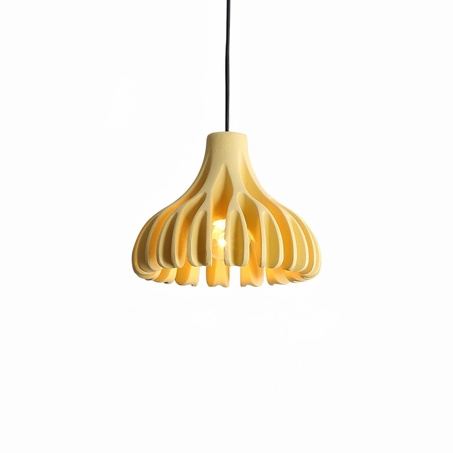 Coral Resin Pendant Lamp Dia 7.1″ x H 5.5″/ Dia 18cm x H 14cm / Yellow Pendant light