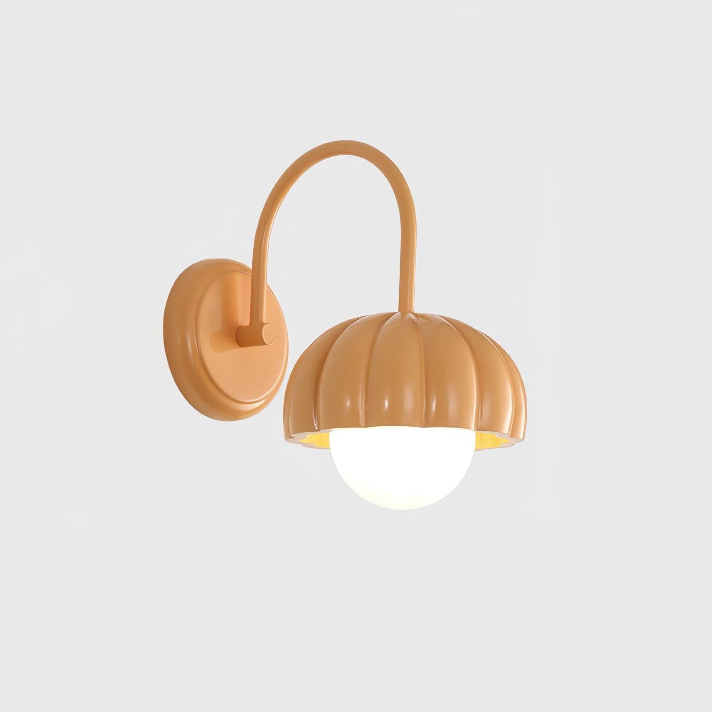 Creamy Pumpkin Wall Light ? 6.7″ x H 10.6″ / Dia 17cm x H 27cm / Orange Wall lamp