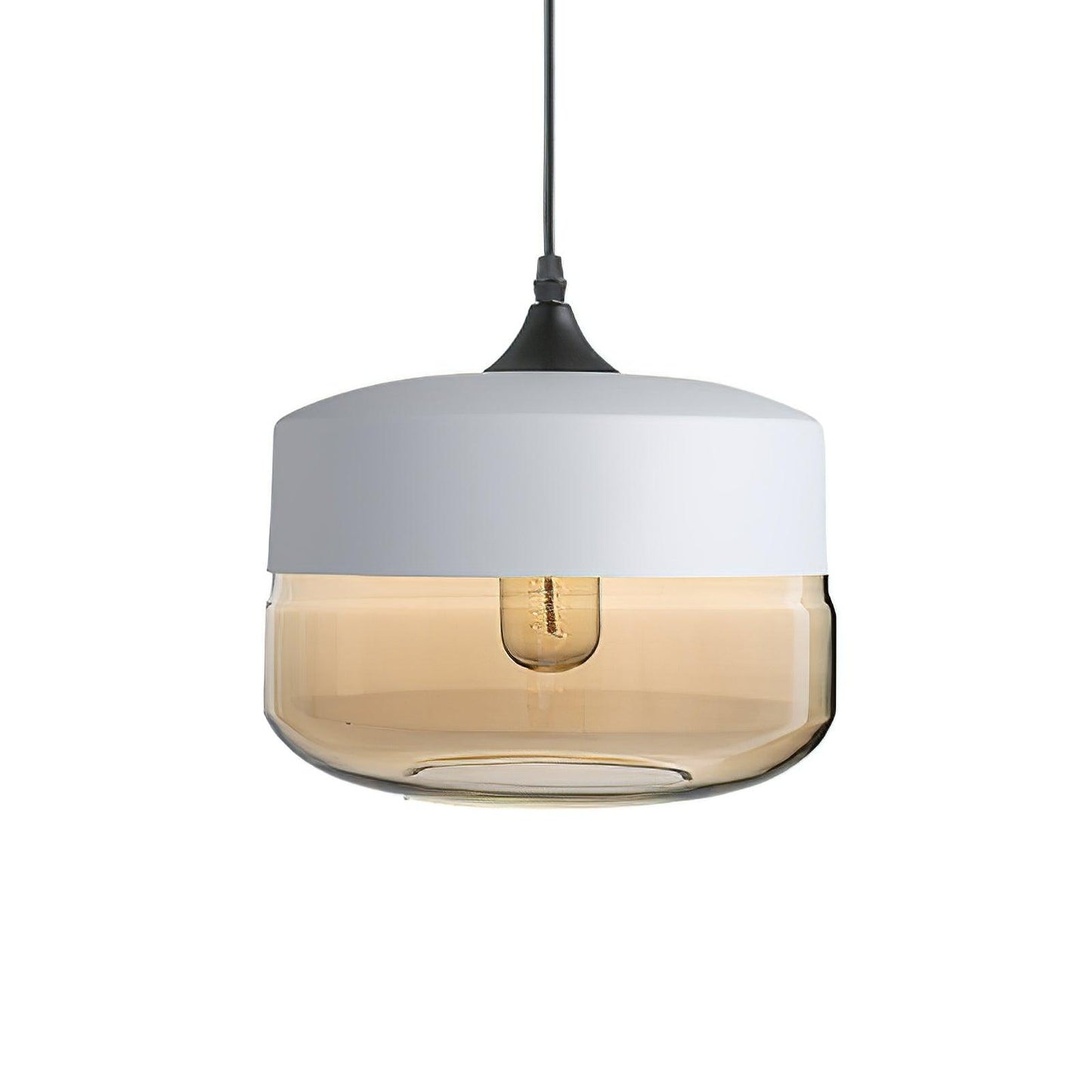 Eclisse Quartet Pendant Lamp Dia 9.8″ x H 8.9″ / Dia 25cm x H 22.5cm / White & Amber Pendant light