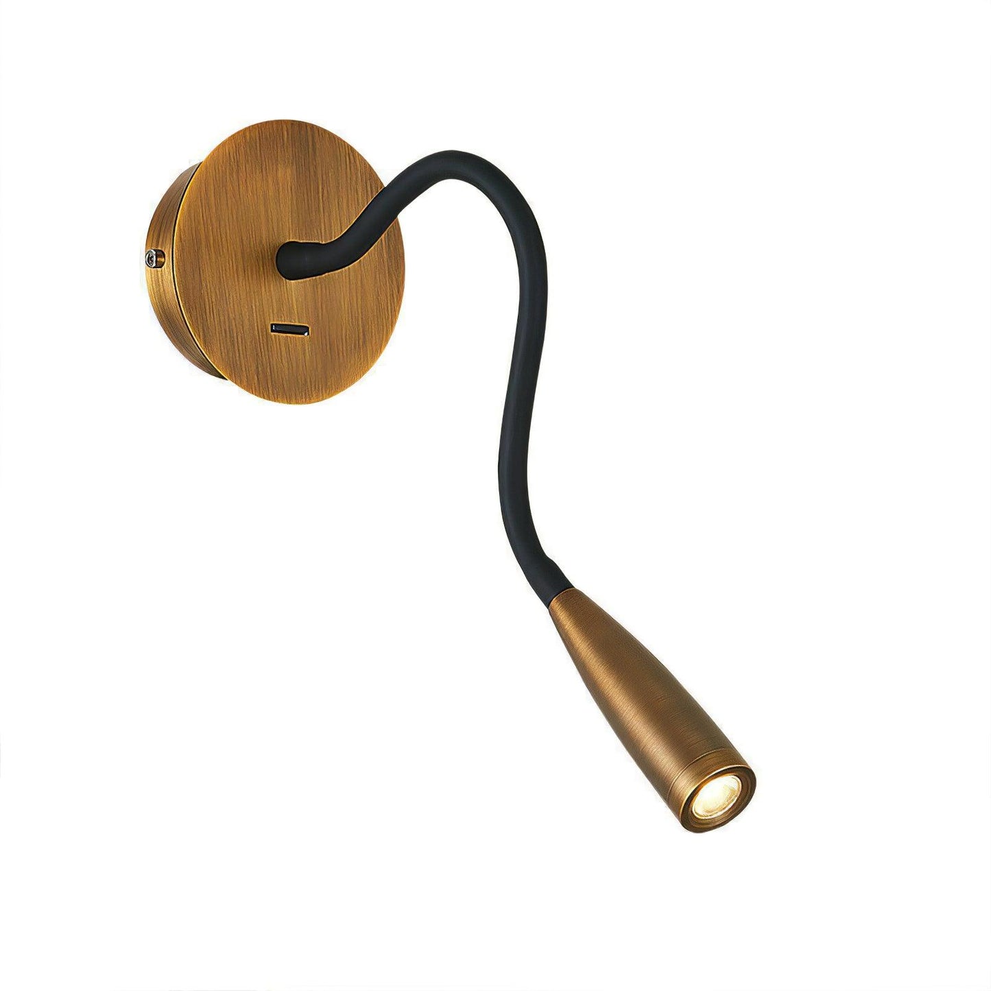 Flexi Hose Wall Light ? 3.9″ x H 10.8″ / Dia 10cm x H 27.5cm / Brushed bronze / Warm Light Wall lamp