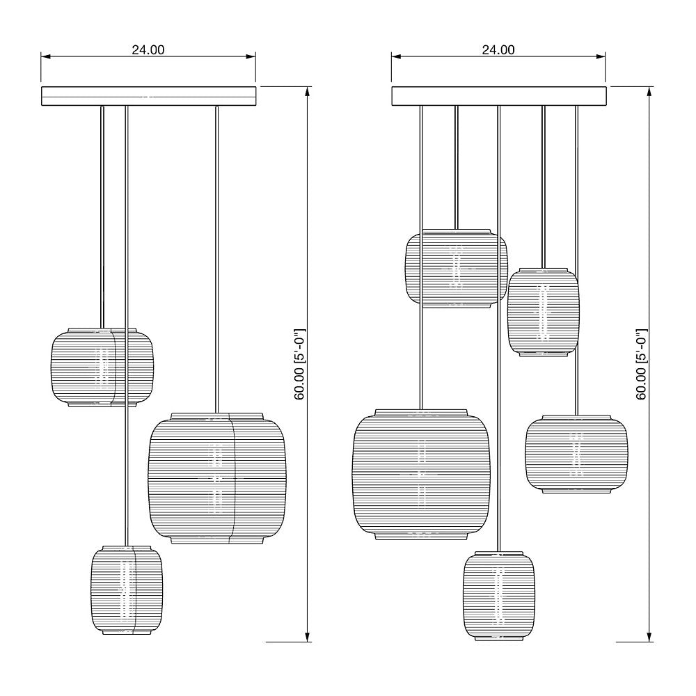 Scraplights Cluster Ausi Mixed Multi-Light Pendant