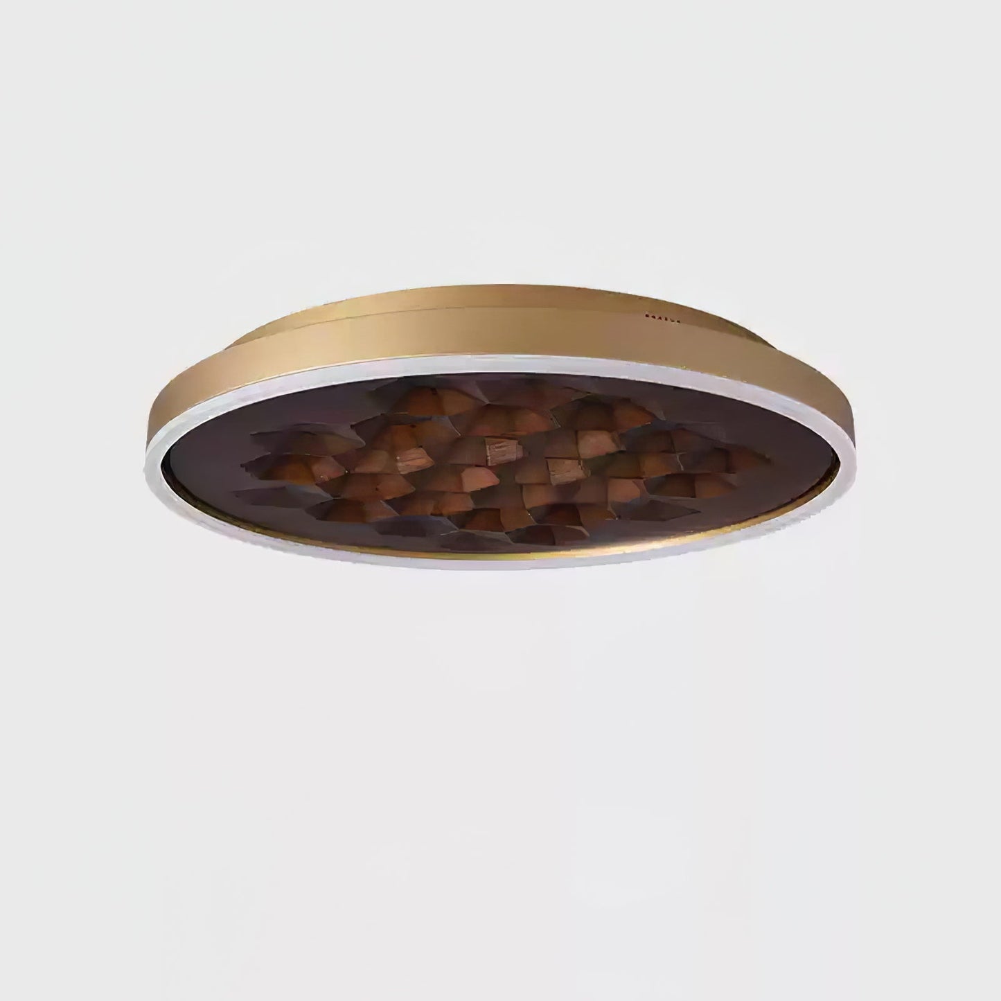 Heartwood Ceiling Lamp ? 23.6’’ x H 3.1’’ / Gold & Walnut Color / Warm Light Ceiling lamp