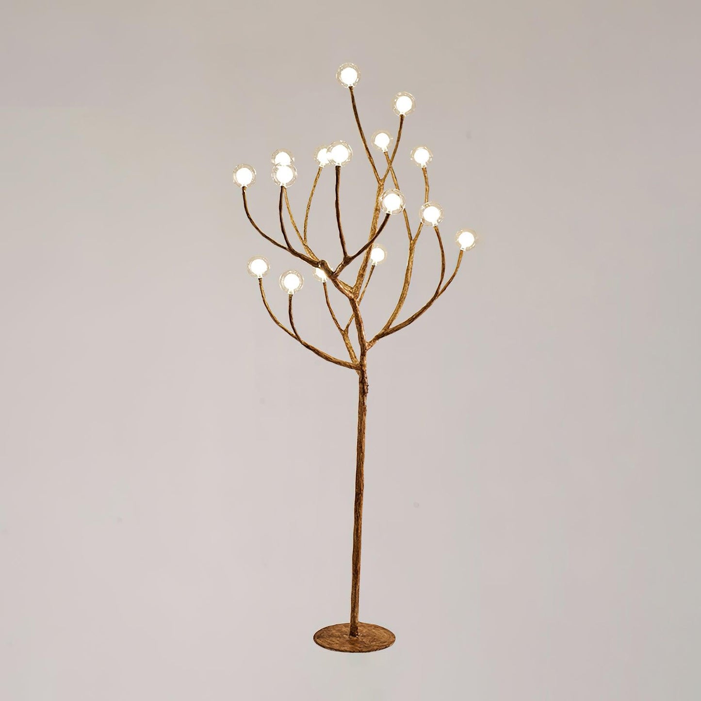 Imitation Wood Floor Lamp 16Heads Dia 31.5″ x H 74.8″ / Dia 80cm x H 190cm / Wood color / US Plug Floor lamp