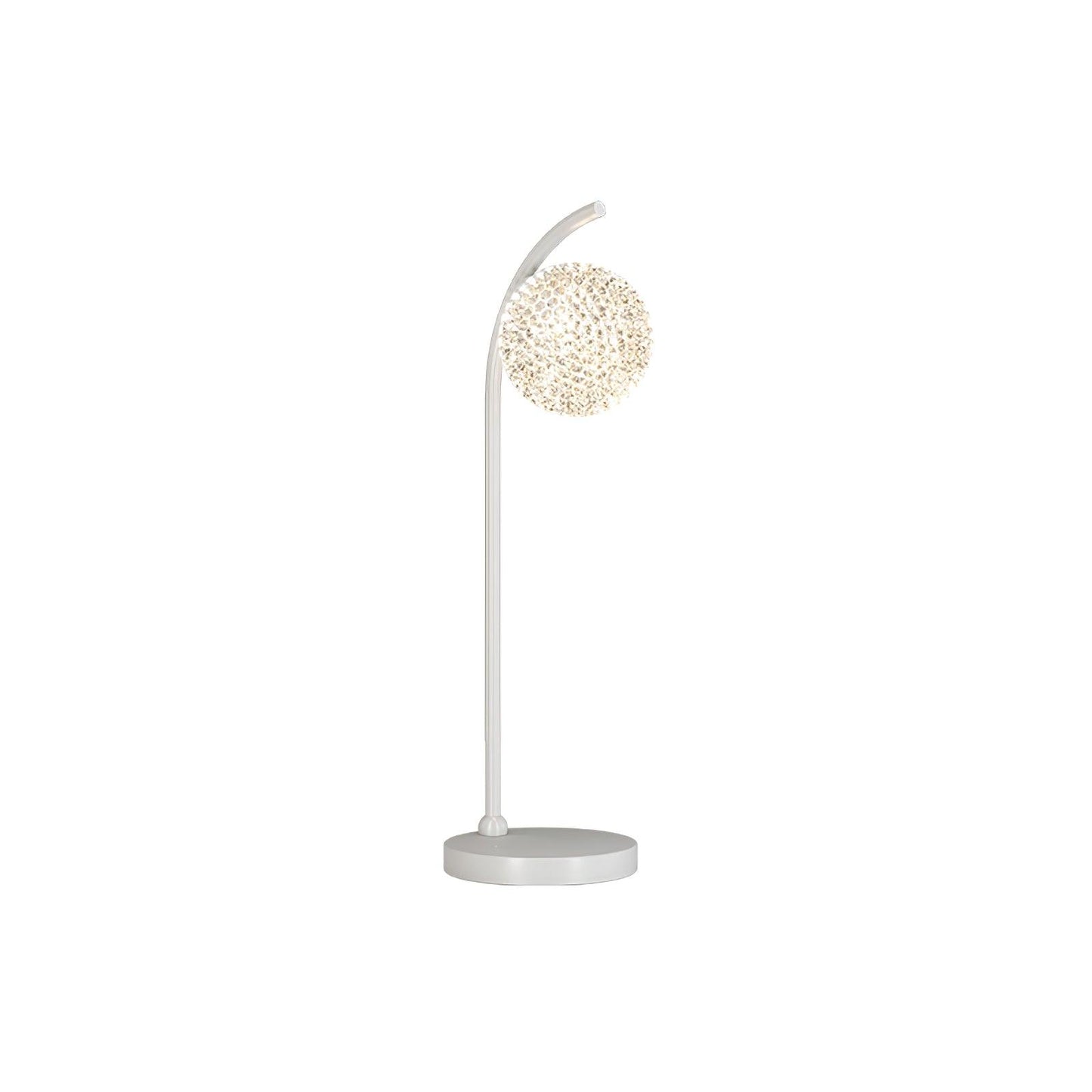 Ksovv Crystal Table Lamp Dia 5.5″ x H 18.9″ / Dia 14cm x H 48cm / White & Clear / US Plug Table lamp
