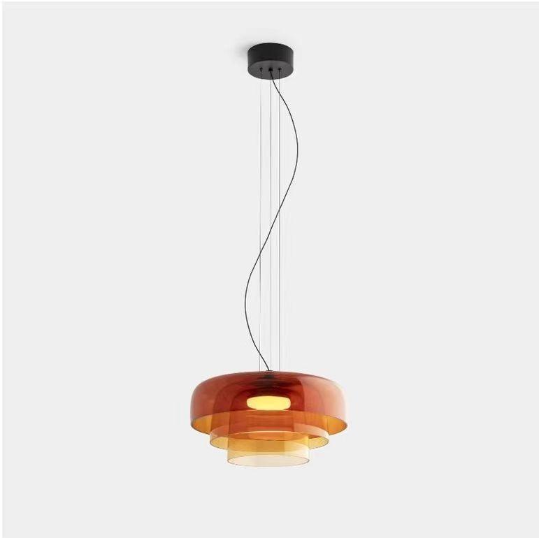 Levels Pendant Light Three Layer Dia 16.5″ X H 10.2″ / Dia 42cm X H 26cm / Orange / Warm Light Pendant light