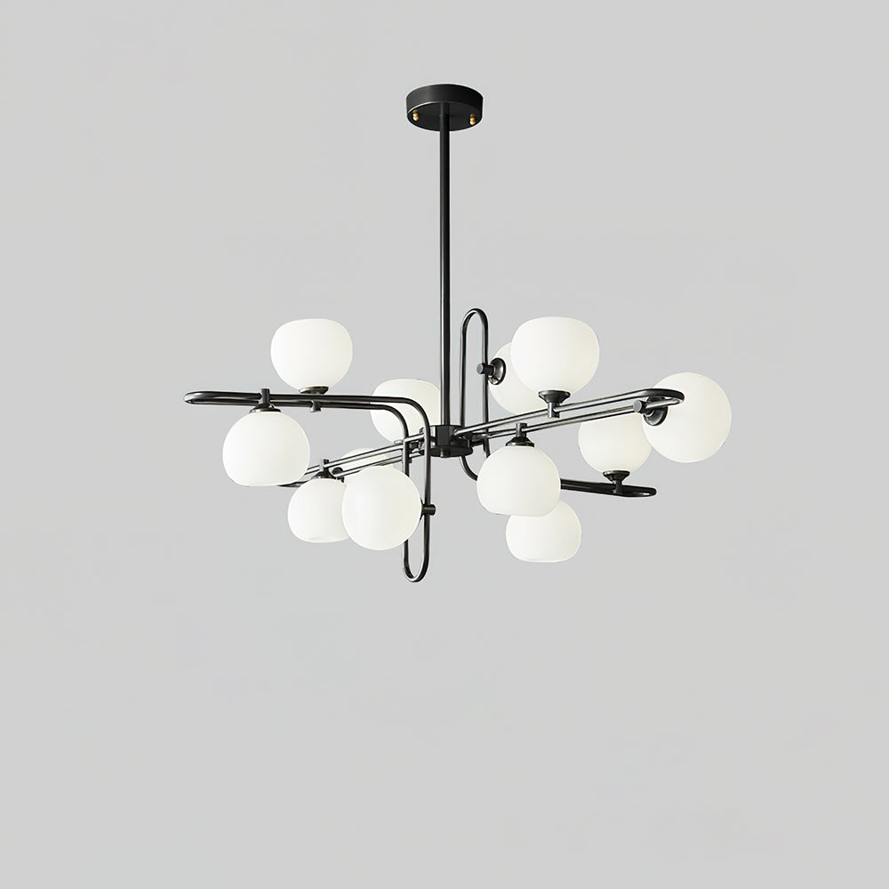 Lexington Chandelier 12 Heads ? 39.4″ x H 16.9″/ Dia 100cm x H 43cm / Black & White Chandelier