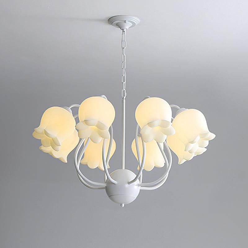Lilium Chandelier 8 Heads ? 31.5″ x H 18.9″ / Dia 80cm x H 48cm / White & White Chandelier