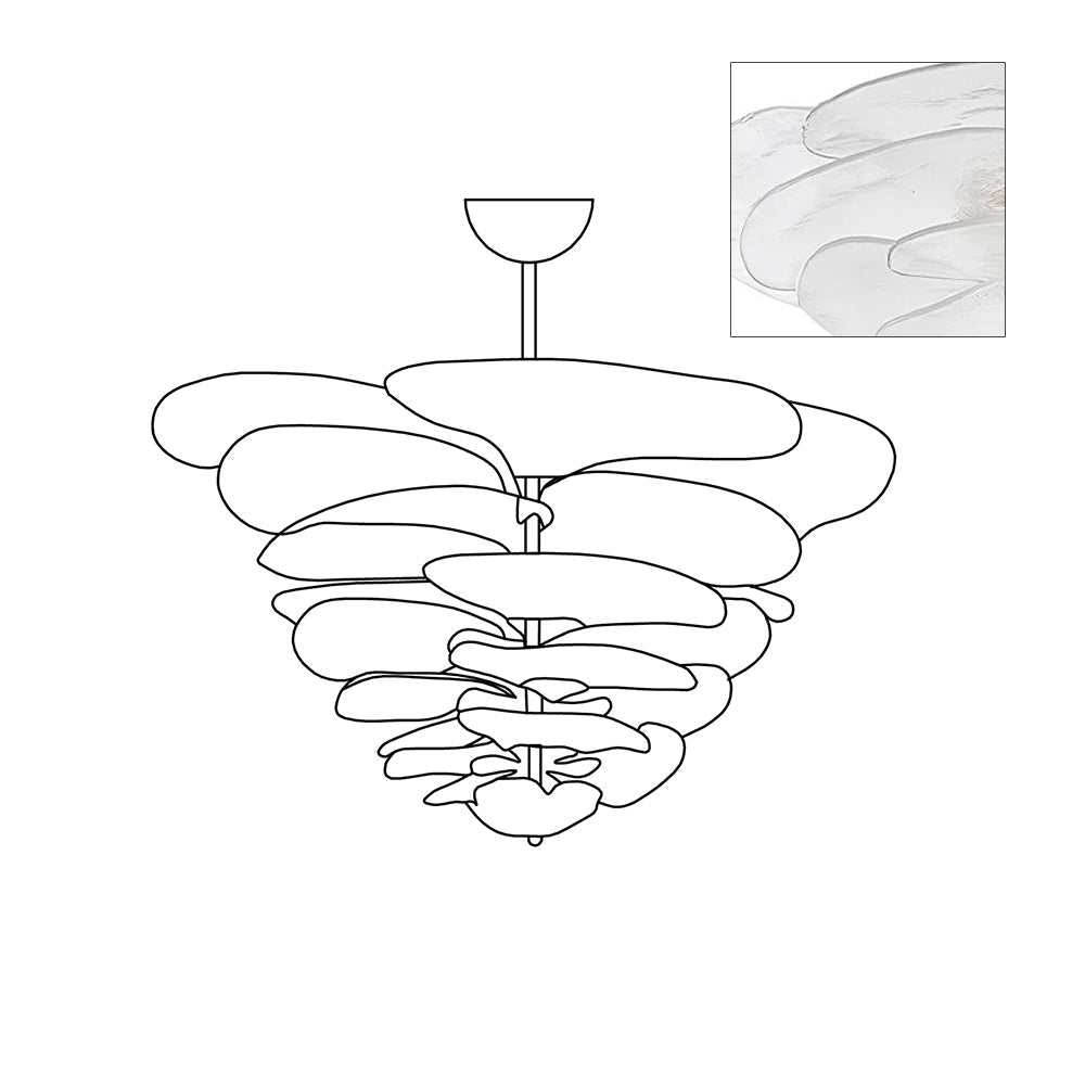 Petals Gold Murano Chandelier 1001 Chandelier