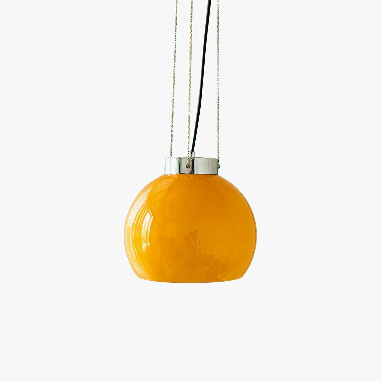Loa Pendant Light ? 9.8″ x H 10.2″ / Dia 25cm x H 26cm / Chrome + Yellow Pendant light