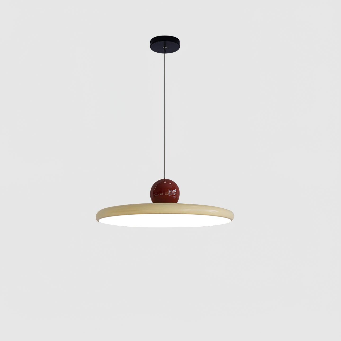 Lola Pendant Lamp ? 11.8″ x H 4.7″/ Dia 30cm x H 12cm (Power: ~28W) / Red & Beige / Warm Light Pendant light