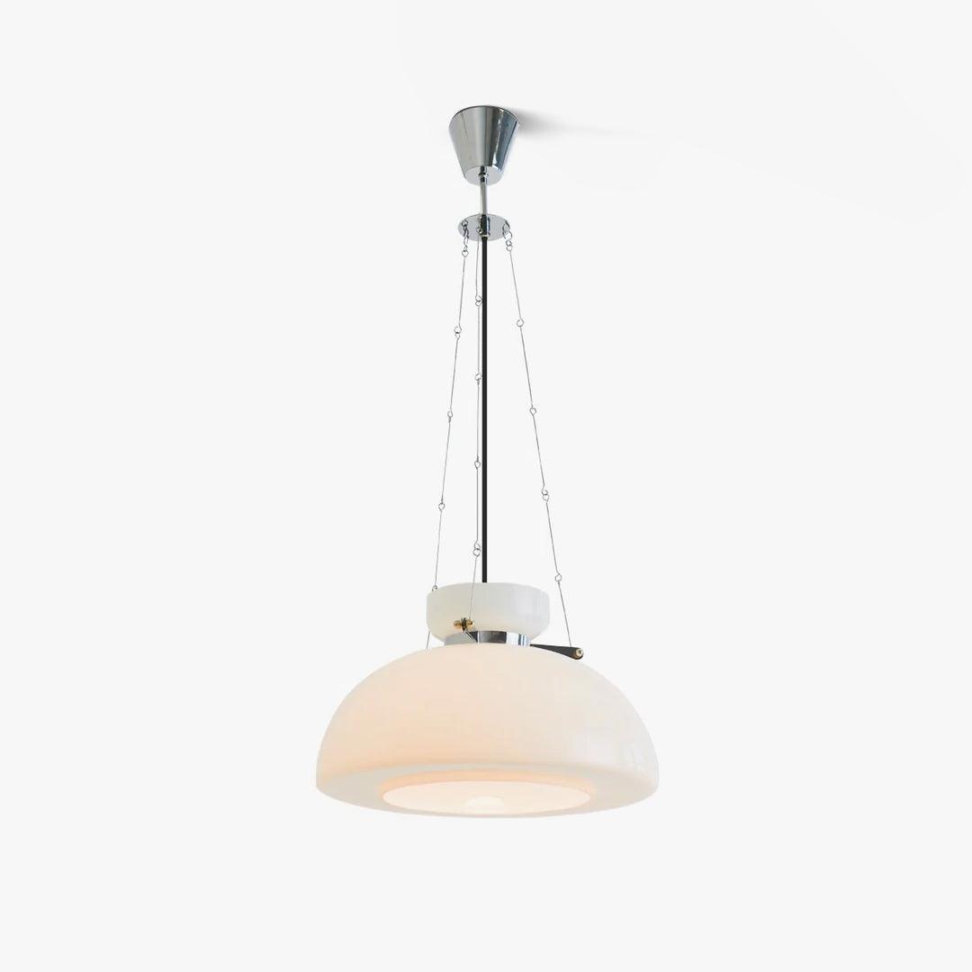 Mack Pendant Light Dia 15.7″ x H 9.8″ / Dia 40cm x H 25cm / Chrome + White Pendant light