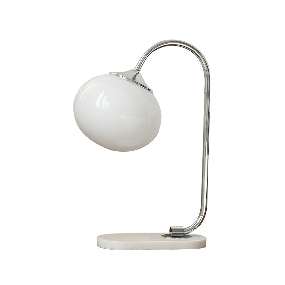 Marshmallow Table Lamp ? 8.7″ x H 16.1″ / Dia 22cm x H 41cm / Chrome & White / US plug Table lamp