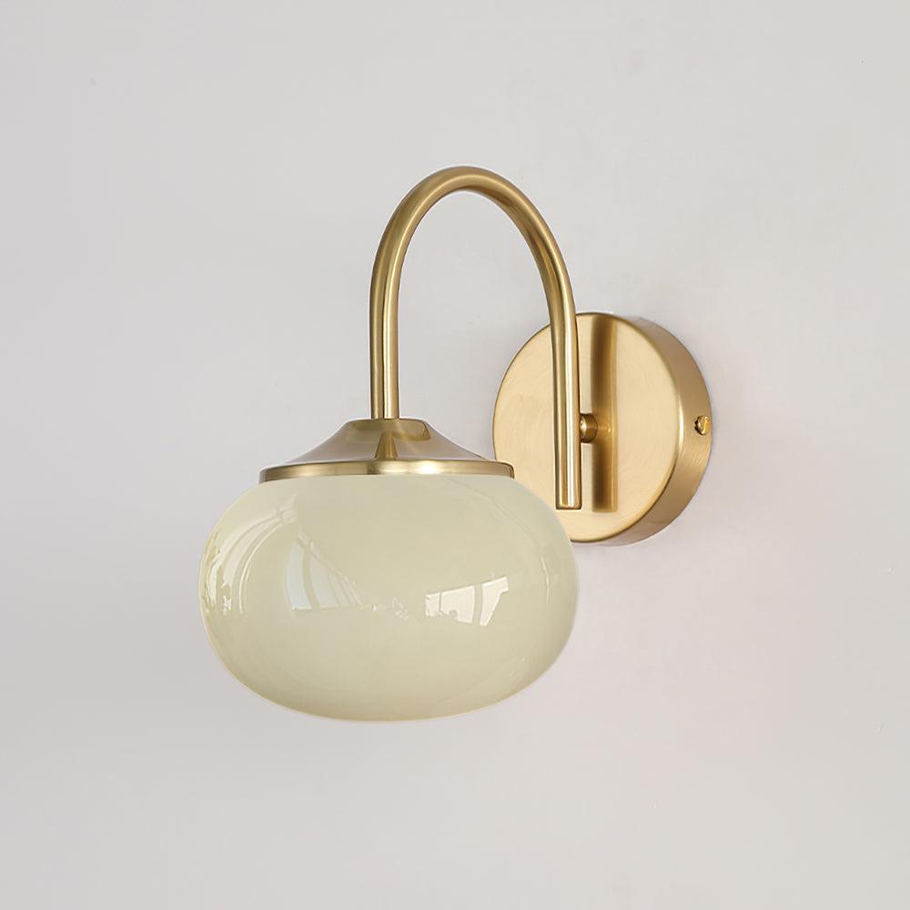 Marshmallow Wall Lamp ? 5.5″ x H 8.3″ / Dia 14cm x H 21cm / Copper & Beige Wall lamp