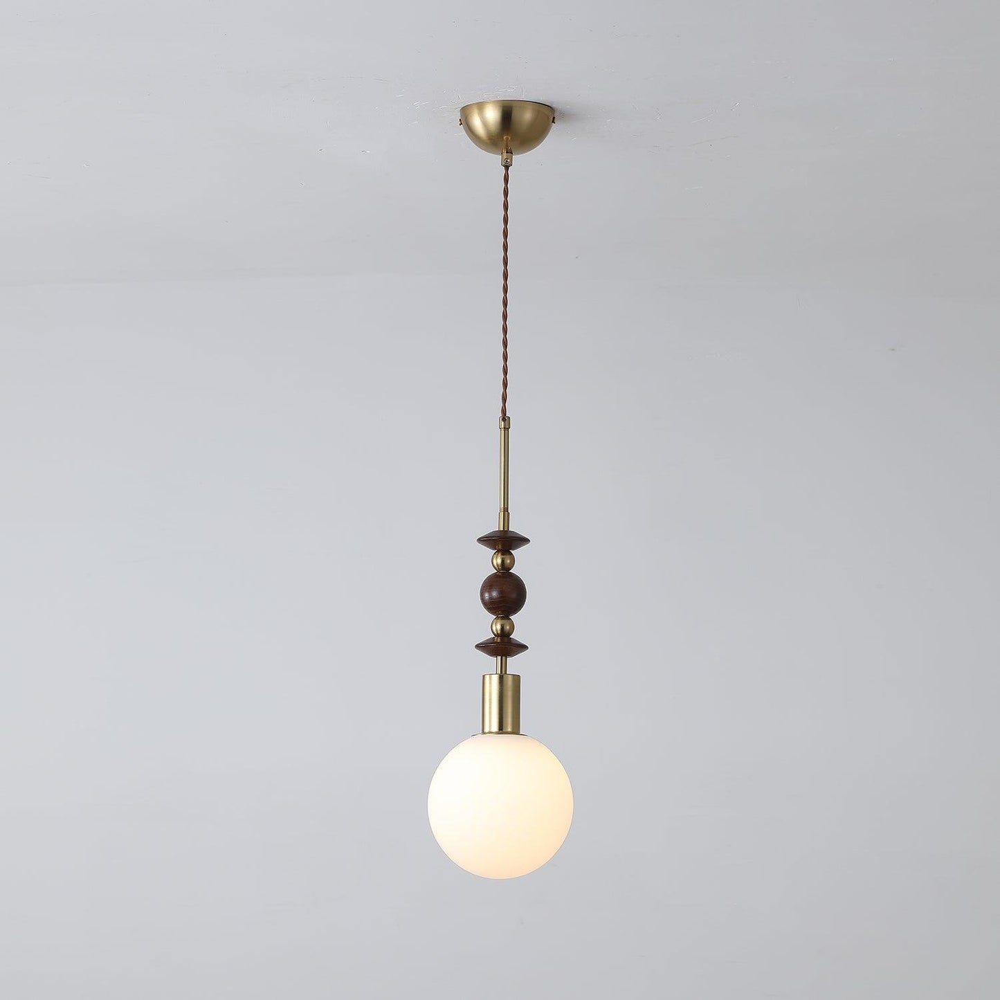 Maru Pendant Light ? 5.9″ x H 19.7″ / Dia 15cm x H 50cm / Walnut color Pendant light