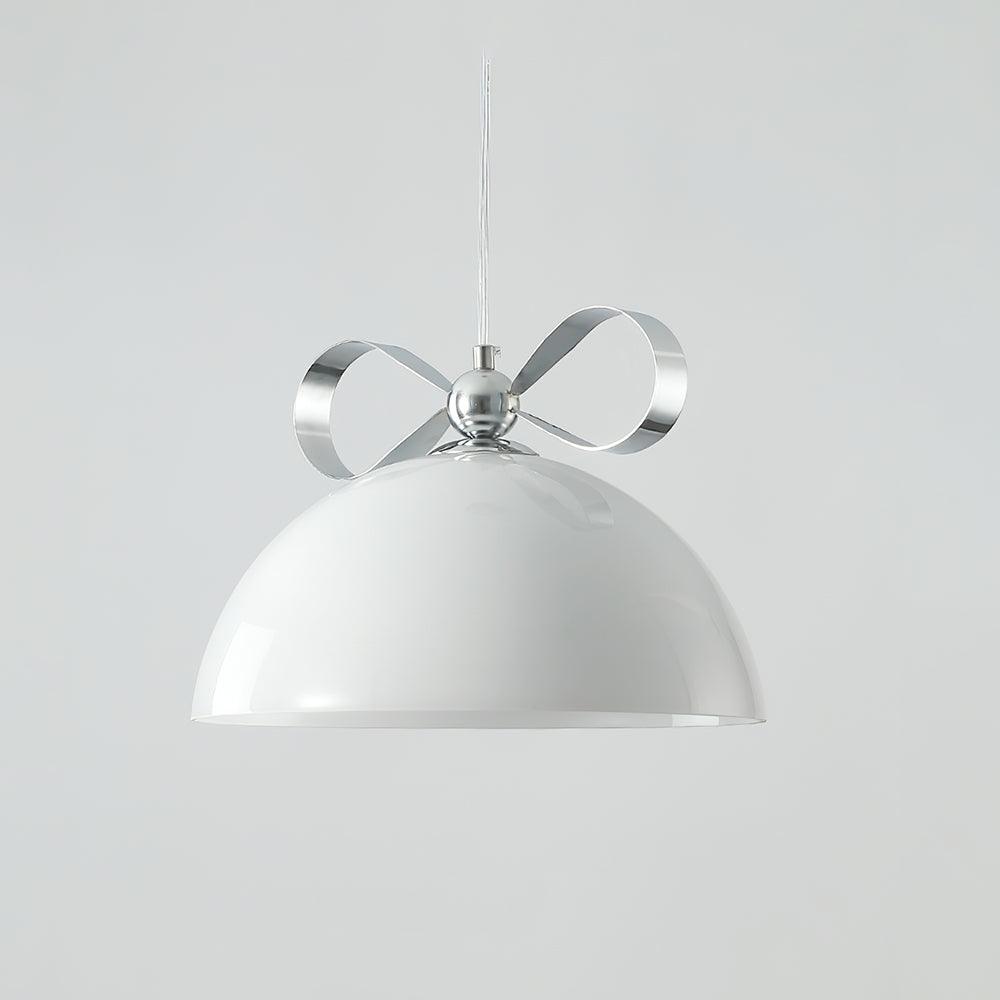 Meia Pendant Lamp Dia 11.8″ x H 9″ / Dia 30cm x H 23cm / Chrome & White Pendant light