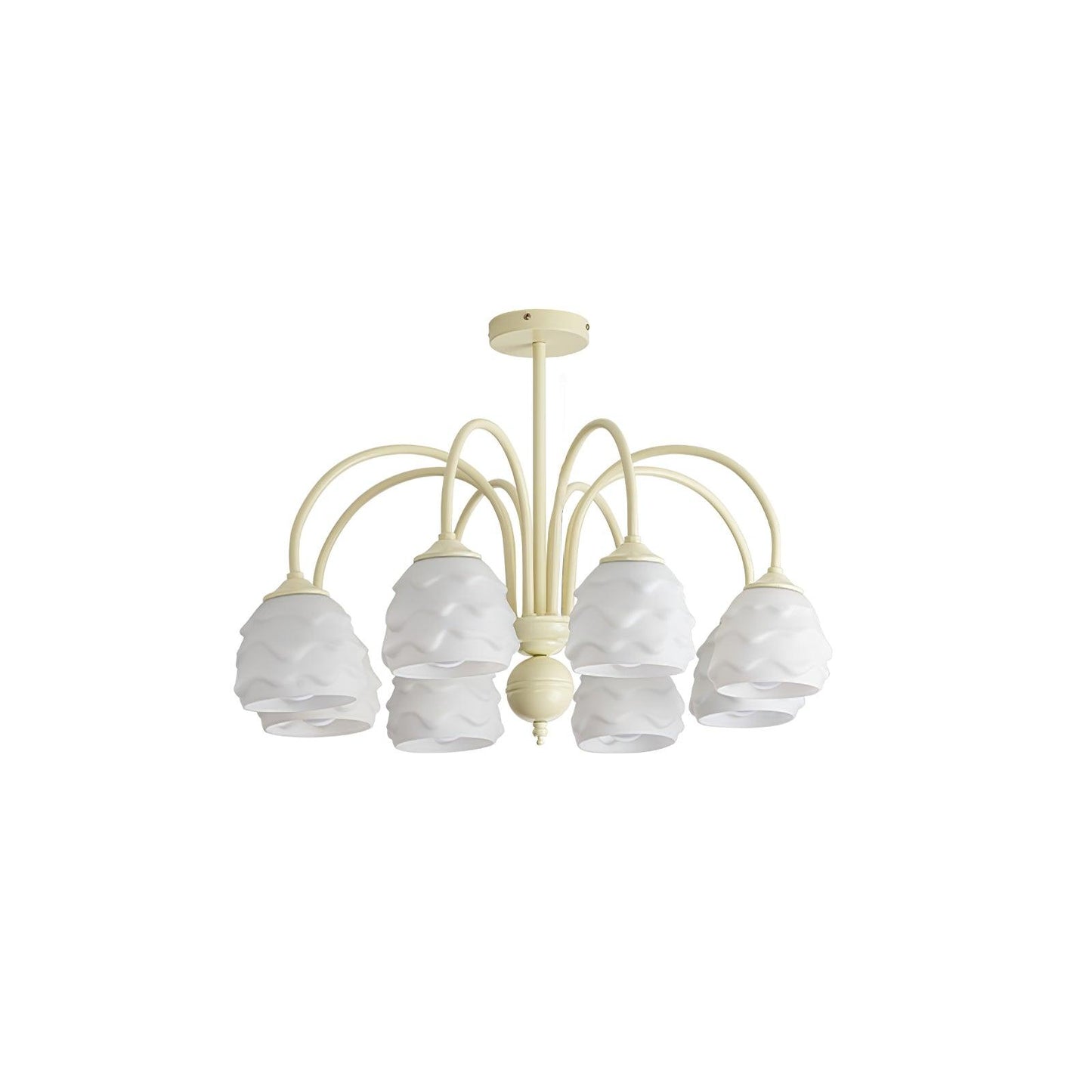Melting Ice Cream Chandelier 8 heads Dia 31.5″ x H 21.3″ / Dia 80cm x H 54cm / Creamy & White glass Chandelier