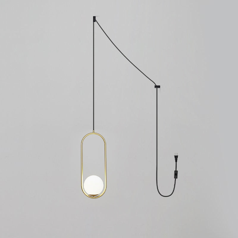 Mila Brass Pendant Swag Light Dia 7.9″ x H 15.7″ / Dia 20cm x H 40cm / Brass / US Plug Pendant light