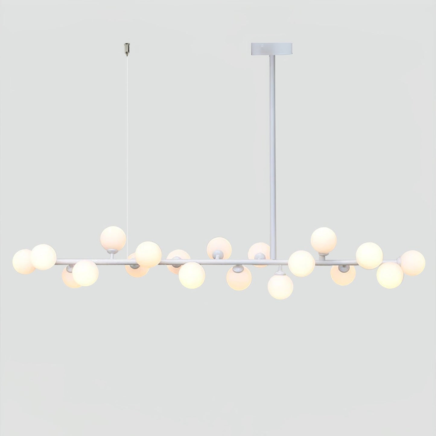 Linear Balls Chandelier L 70.9″ x H 19.7″ / L 180cm x H 50cm / White & White Chandelier