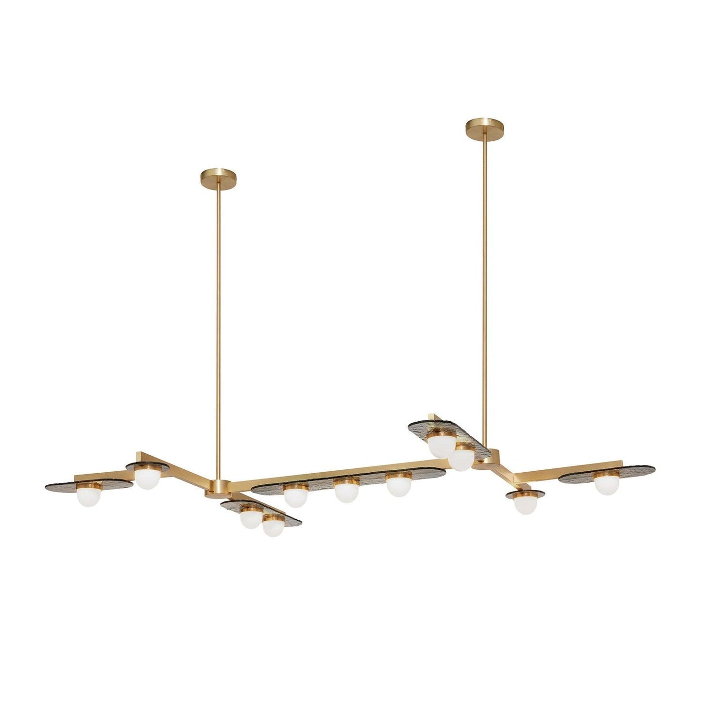 Modulo Horizontal Chandelier L 54.3″ x W 34.6″ x H 31.5″ / L 138cm x W 88cm x H 80cm / Gold / Warm Light Chandelier