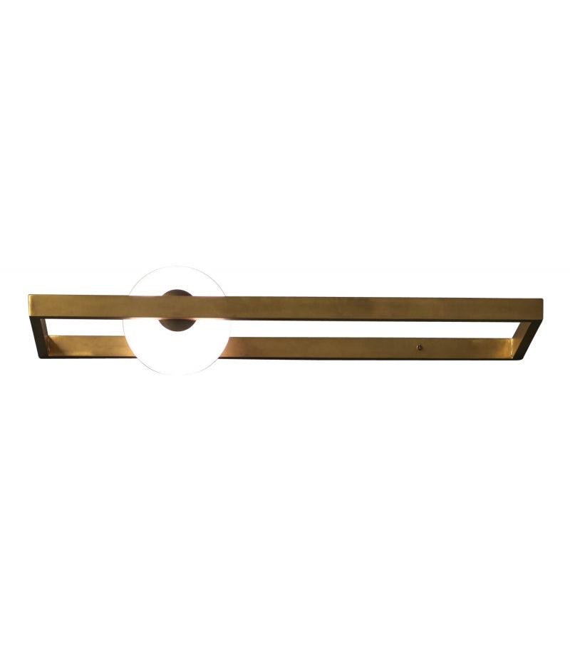 Mondrian Glass Sconce L 27.5″ x W 9.8″ x H 5.9″ / L 70cm x W 25cm x H 15cm / Gold Wall lamp