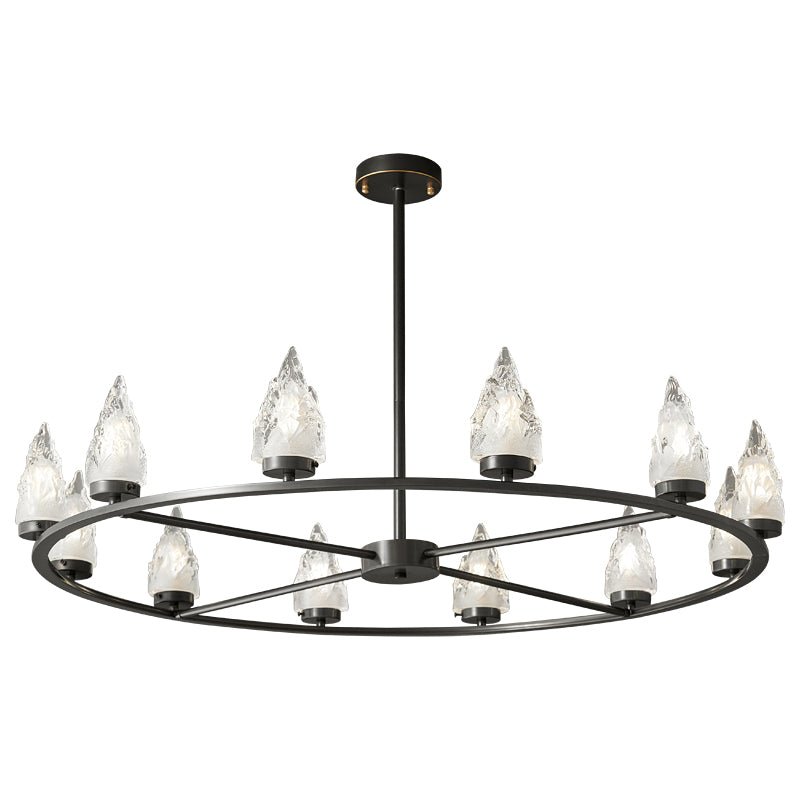 Mountain Peak Chandelier ? 39.4″ x H 7.9″ / Black Chandelier