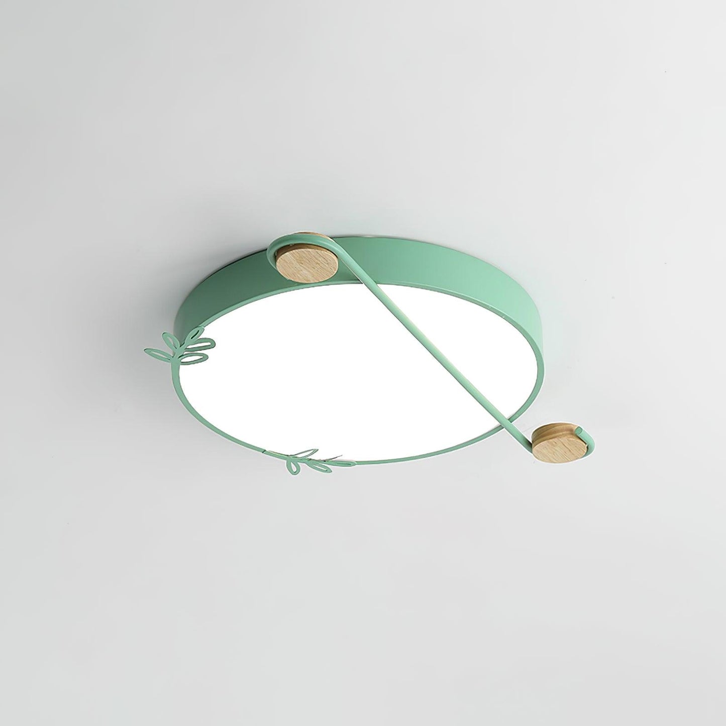 Musical Note Round Ceiling Lamp ? 15.7″ x H 2″ / Dia 40cm x H 5cm / Green / Warm Light Ceiling lamp