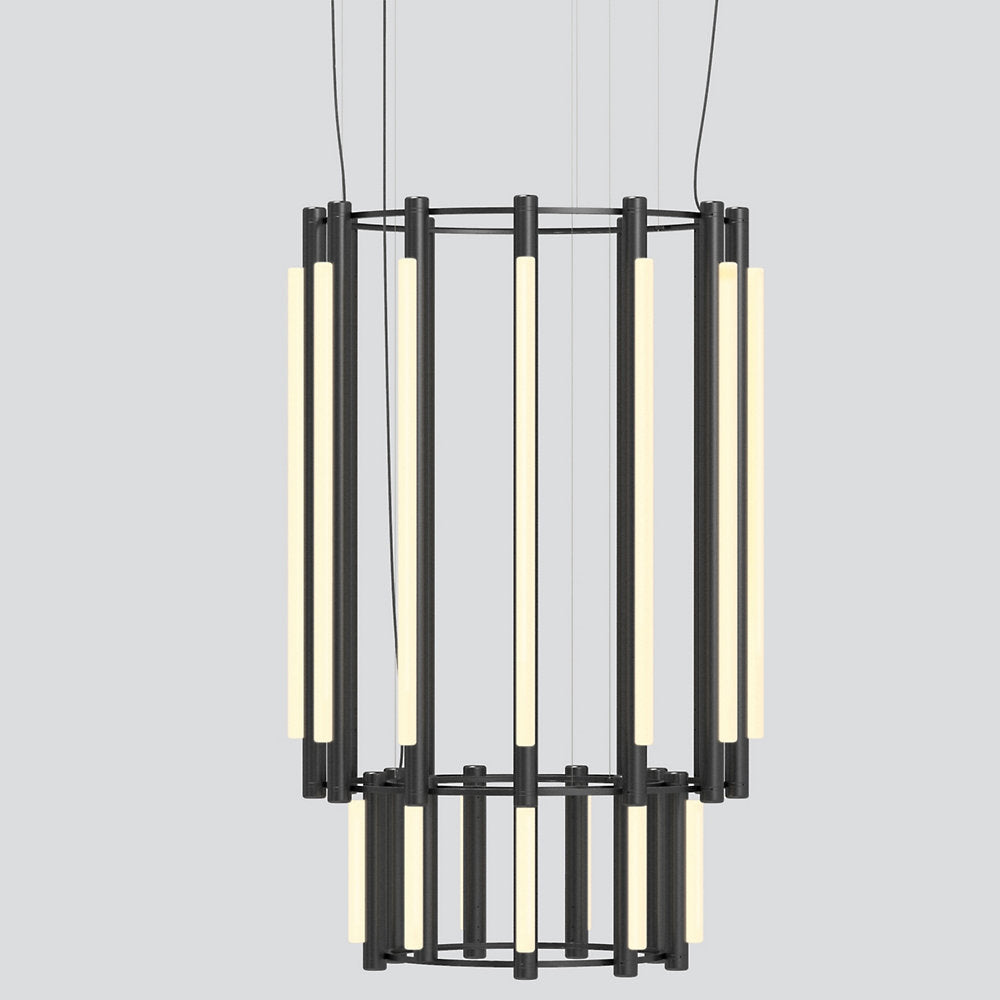 Pipeline LED 2 Tier Chandelier